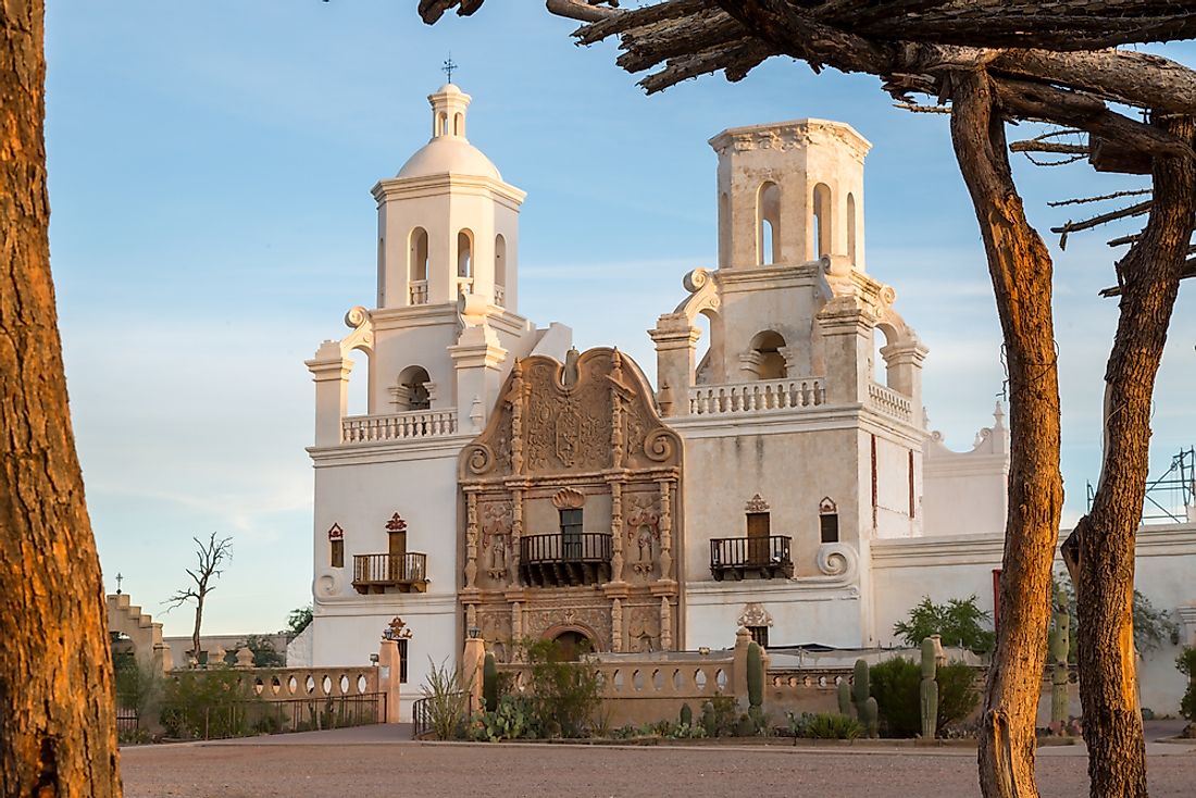 San Xavier Del Bac church in Tucson, Arizona. 