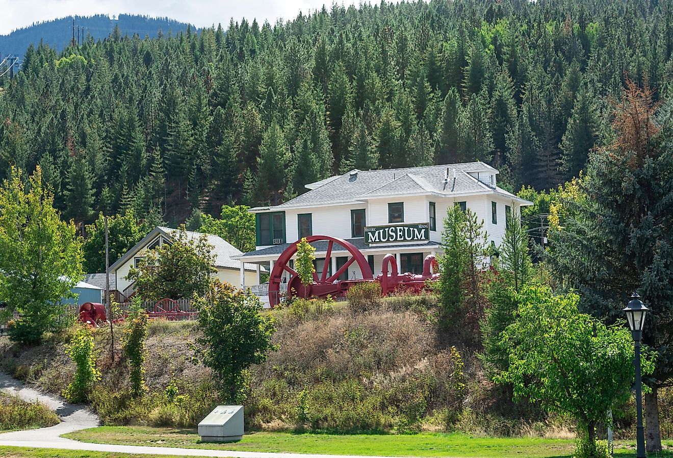 The Shoshone County Mining and Smelting Museum at the Bunker Hill Staff House in the Silver Valley city of Kellogg, Idaho. Image credit Kirk Fisher via Shutterstock.