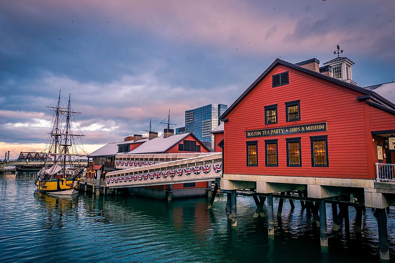 The Boston Tea Party ships and museum in Boston, Massachusetts. Editorial credit: LnP images / Shutterstock.com