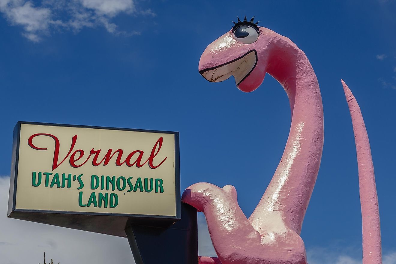 The Dinosaur Land of Vernal, Utah. Editorial credit: Heidi Besen / Shutterstock.com