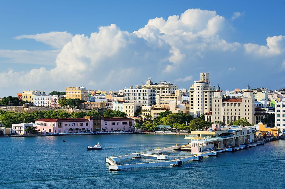 The skyline of San Juan, Puerto Rico.