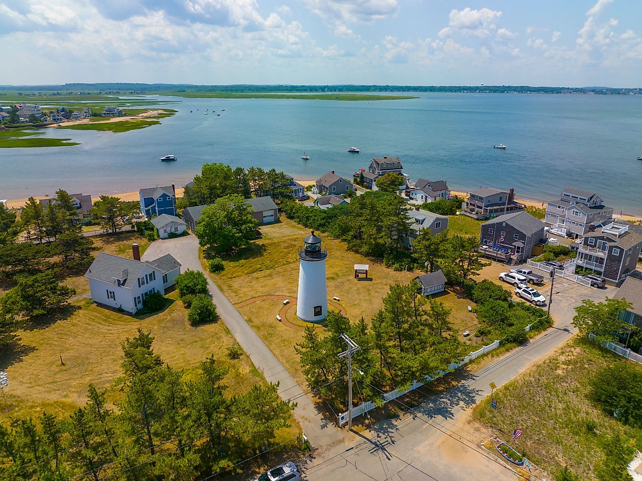 Aerial view of Newburyport, Massachusetts. 