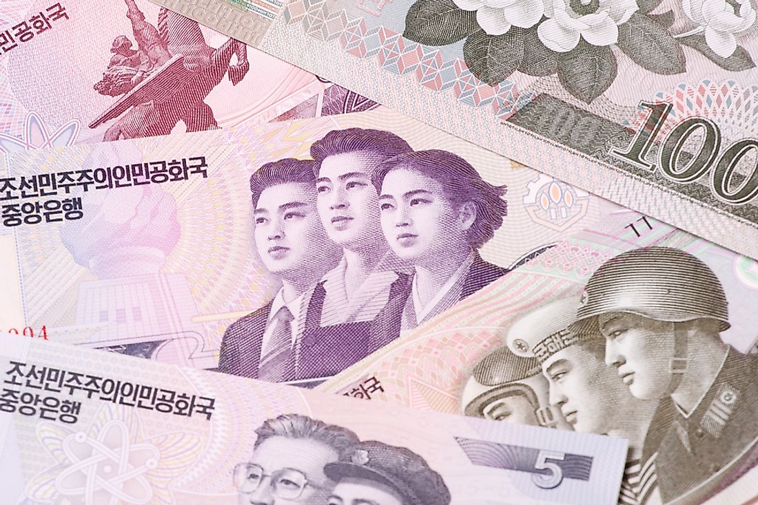 Banknotes of North Korea. 