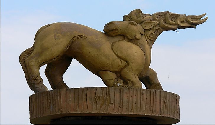 A statue of the "miraculous deer" in Hungary. It is a central figure in the legends that tell the story of how Hungary got its name.