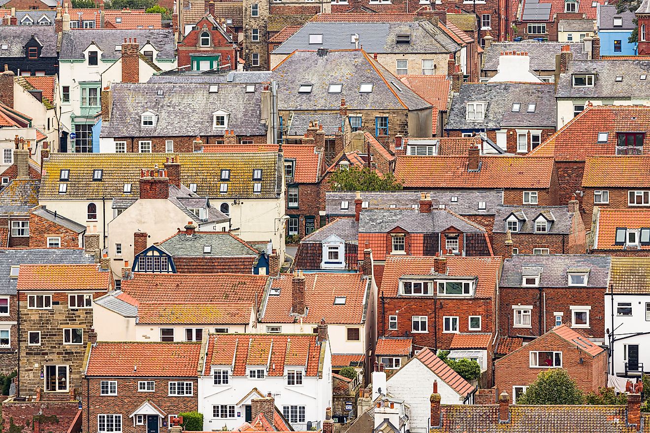 The town of Whitby in North Yorkshire, England. Image by Paul Maguire via Shutterstock.