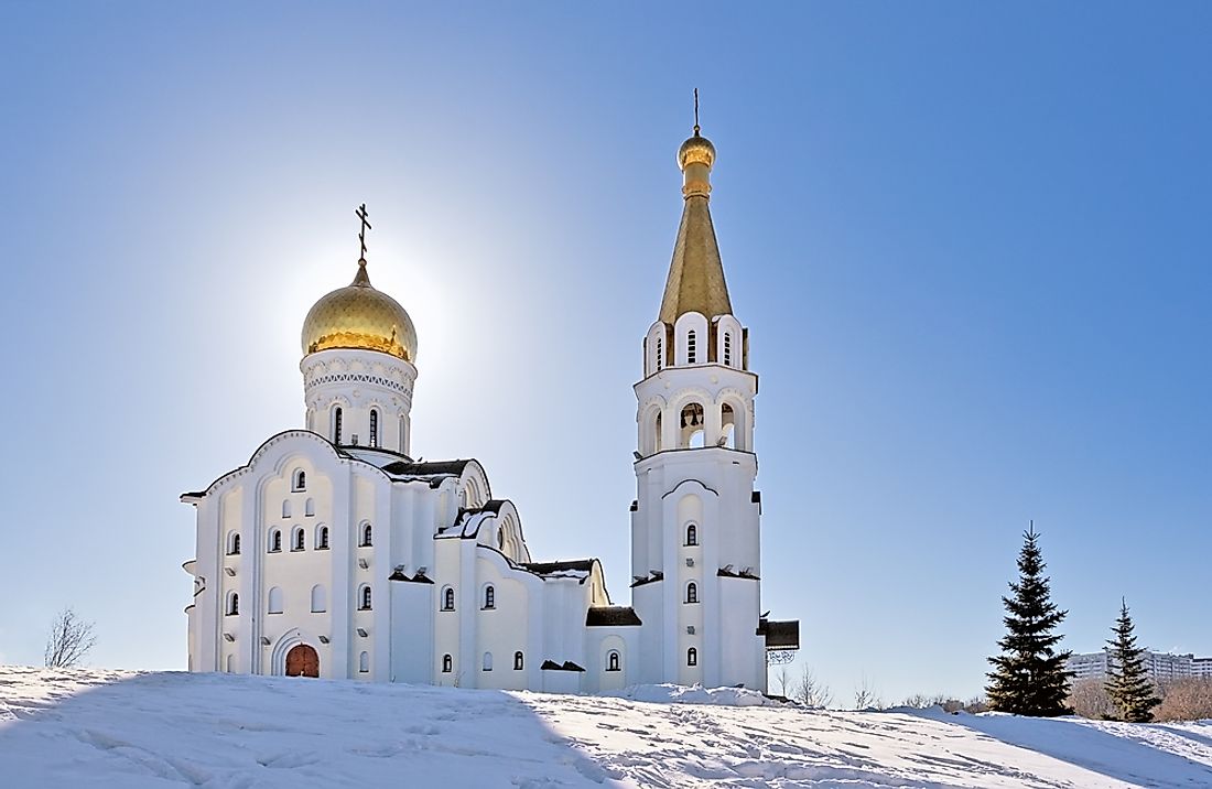 To this day, the Eastern Orthodox Church and the Roman Catholic remain distinct from one another. Pictured here is an Eastern Orthodox Church. 