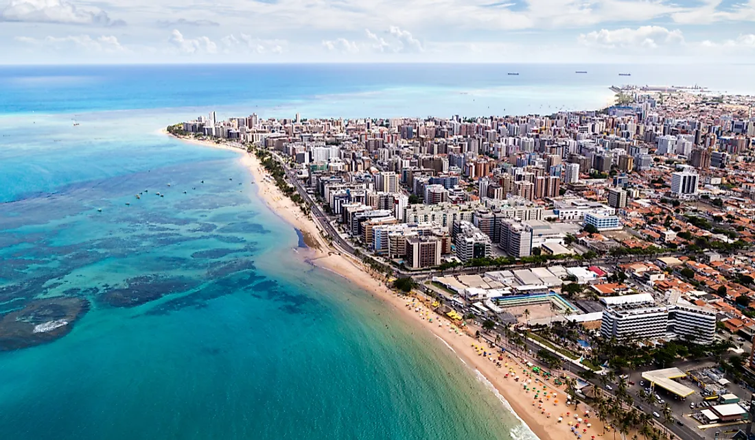 Maceió city on the Atlantic Coast.