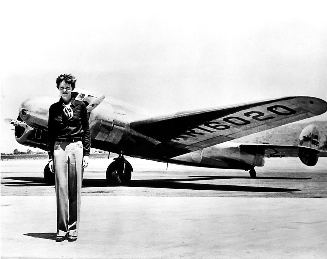 Pilot Amelia Earhart is famous for having disappeared in her aircraft. 