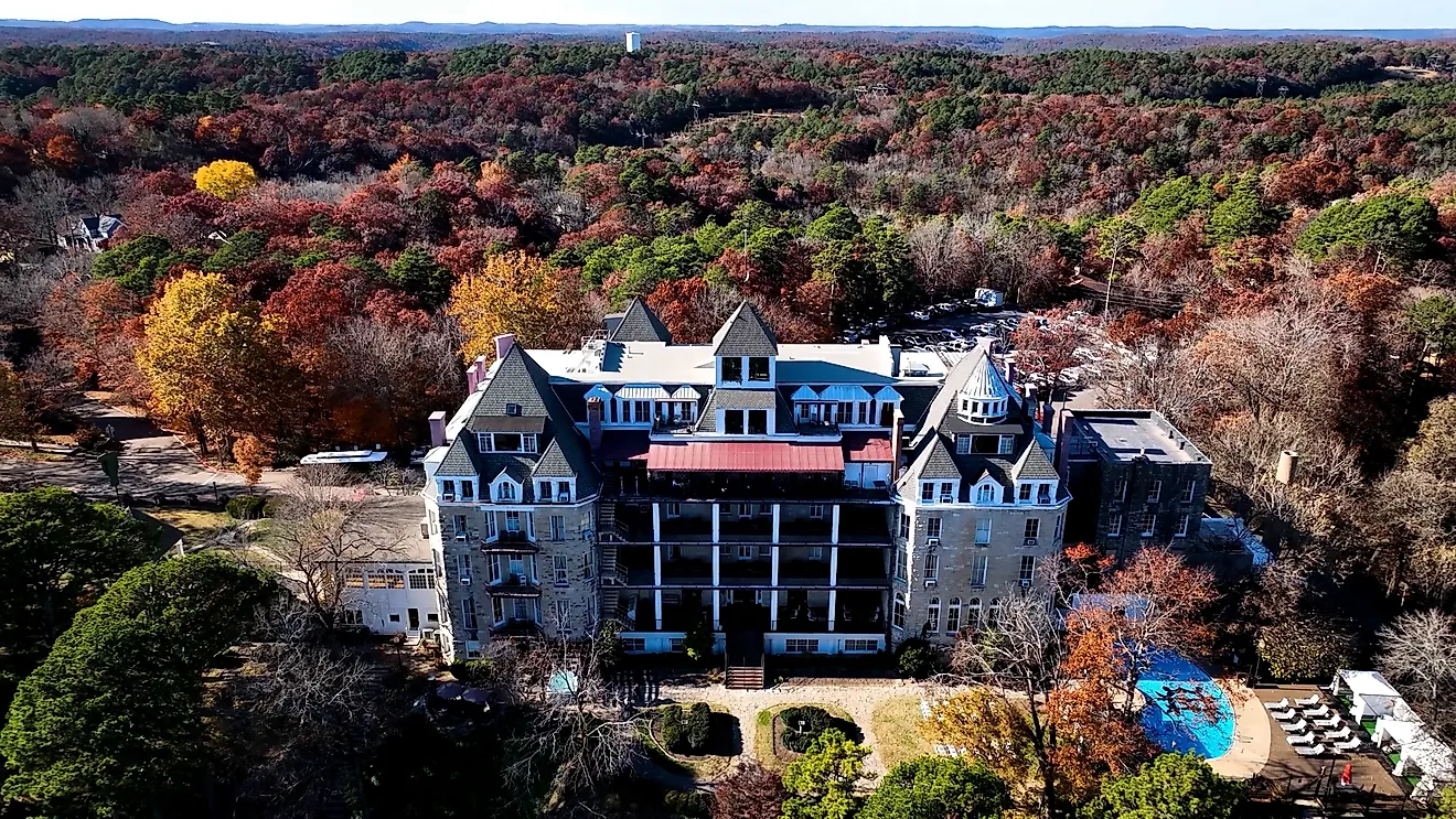 Crescent Hotel Eureka Springs Aerial View