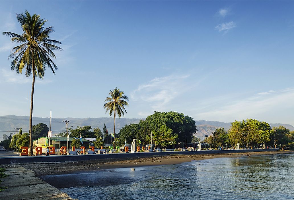 Seaside promenade in Dili, East Timor.