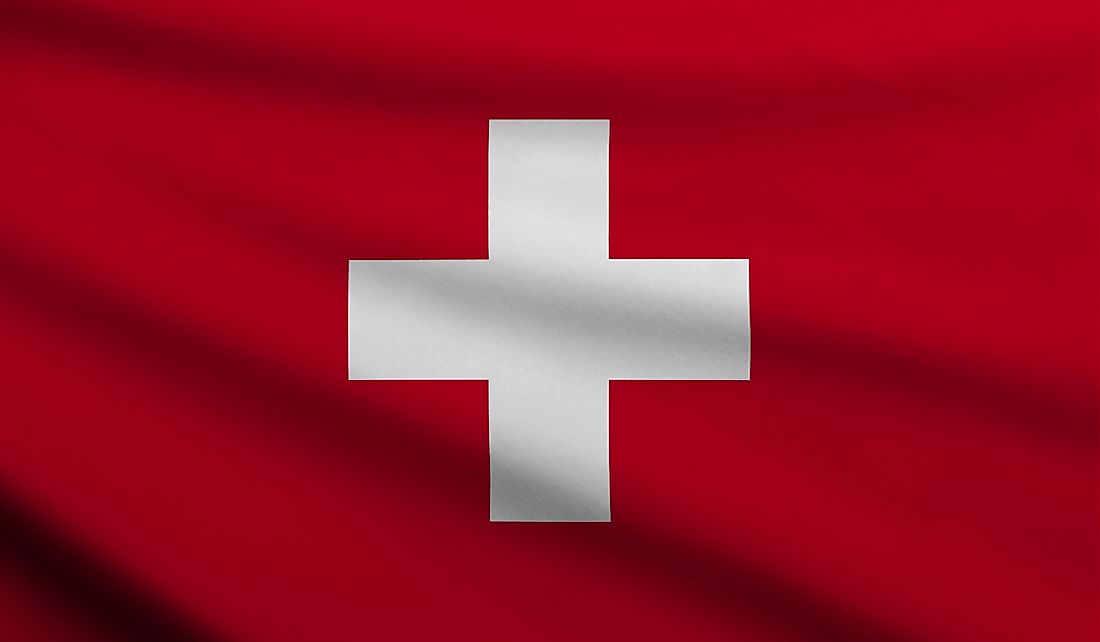 The official flag of Switzerland. 