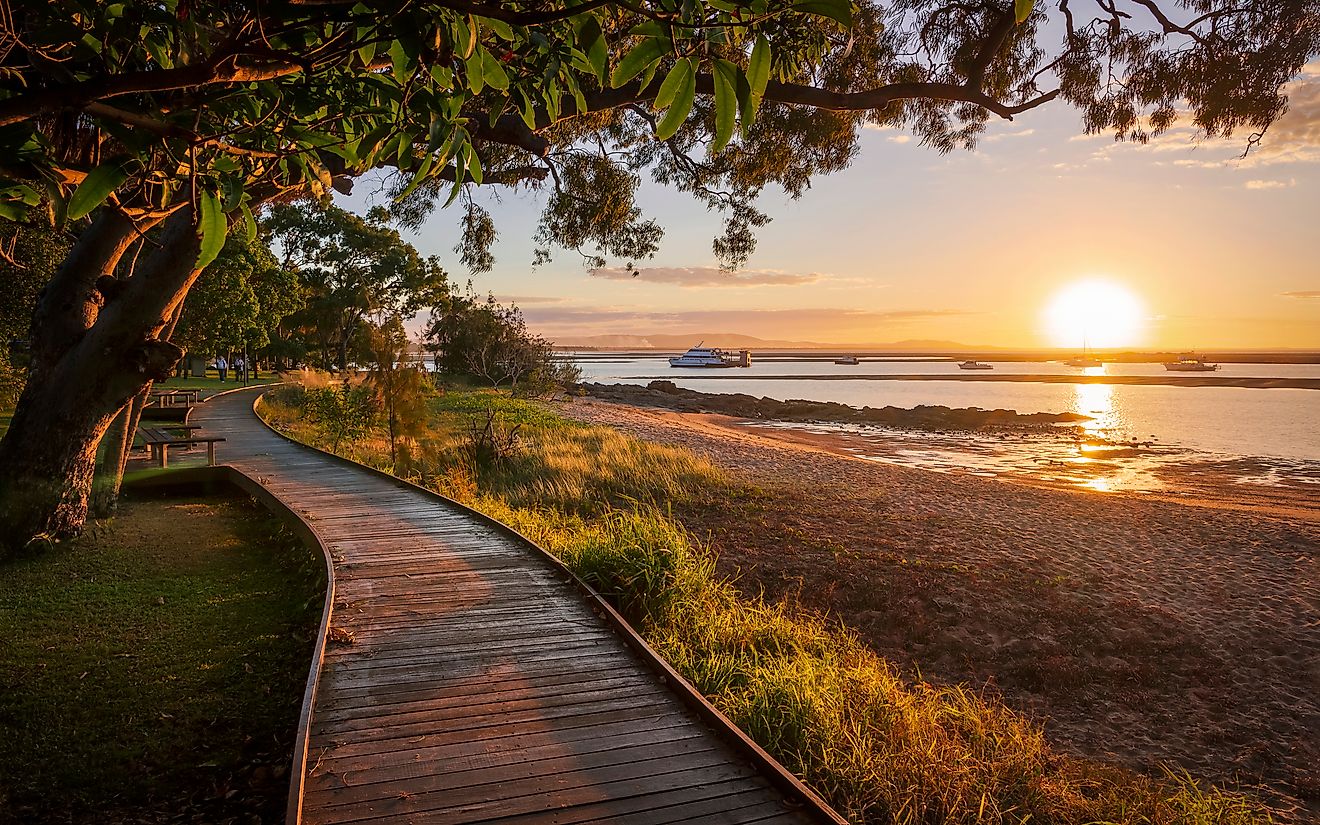 Sunset in the town of Seventeen Seventy, Queensland. Via Dominic Jeanmaire / Shutterstock.com.