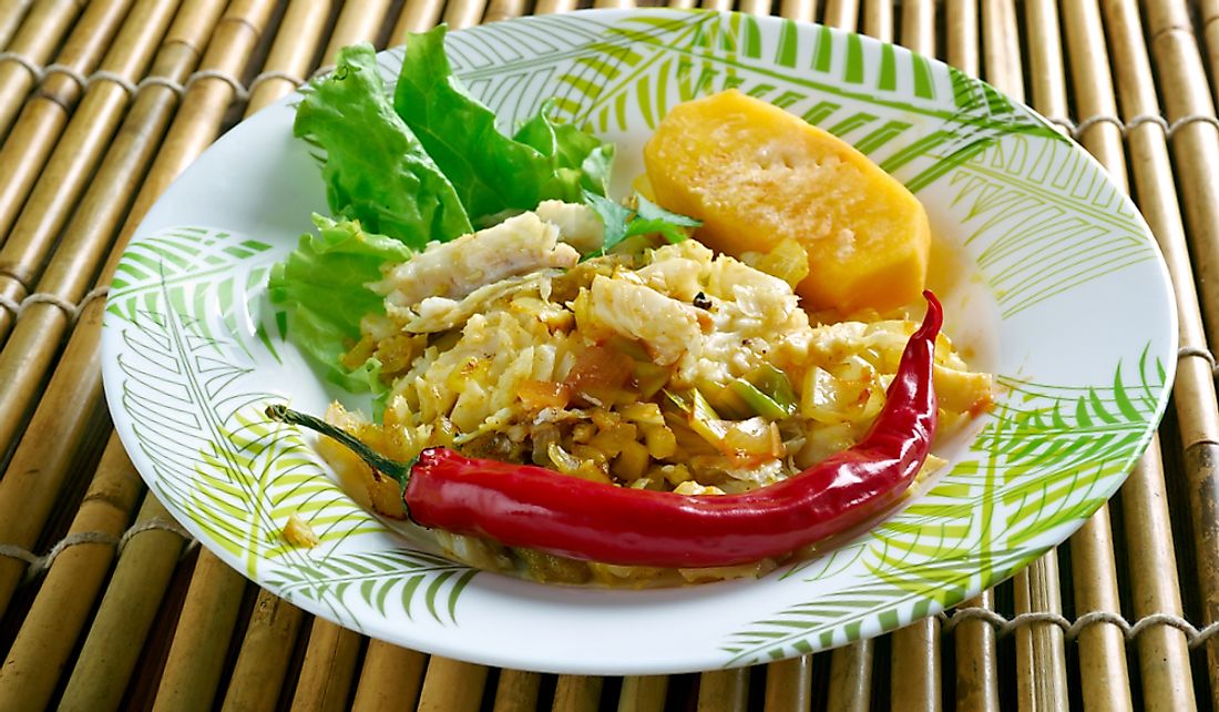 Ackee and saltfish is the national dish of Jamaica.