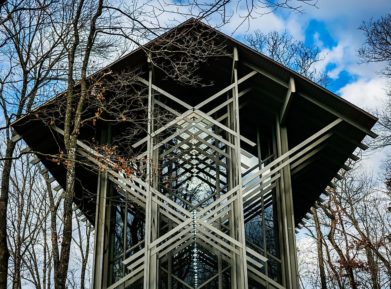 Thorncrown Chapel outside Eureka Springs, Arkansas. 