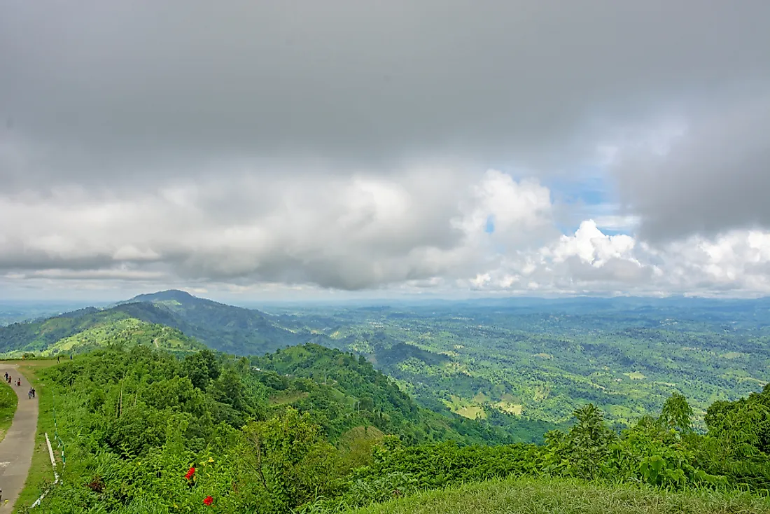 Mountains in Bangladesh tend to be relatively low-lying. 