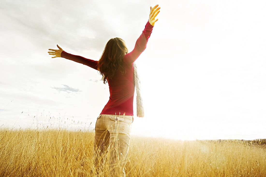 A country's freedom has a direct correlation with happiness among residents.