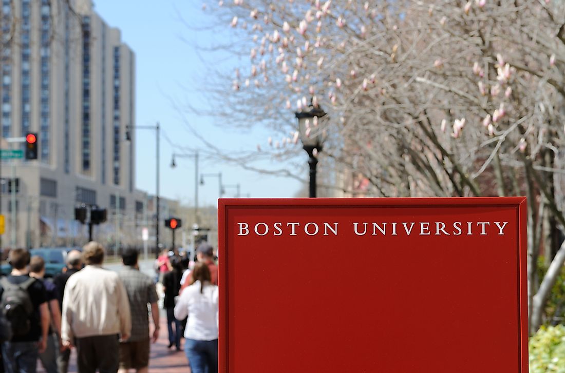 Boston University, one of the institutions found in Boston.