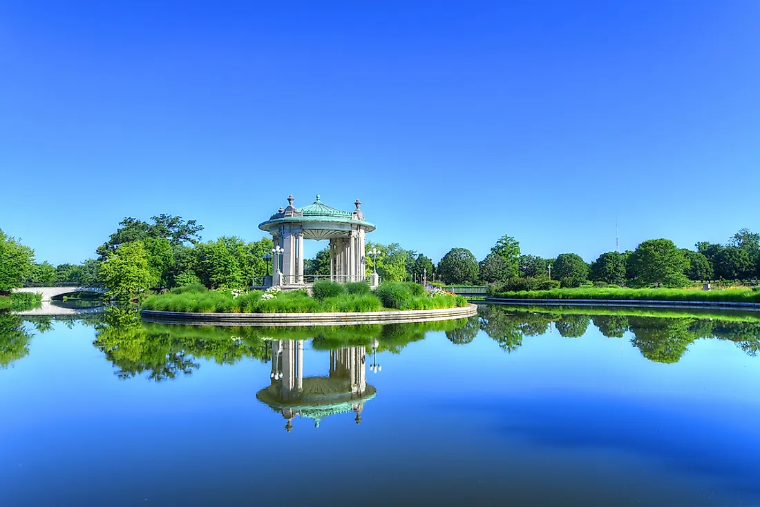 The Forest Park bandstand in St. Louis, Missouri. 