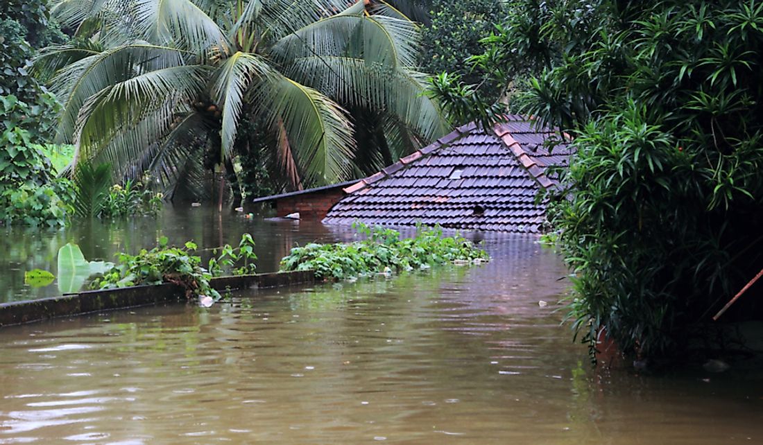 The Indian state of Kerala was severely impacted by floodwaters in 2018. Editorial credit: AJP / Shutterstock.com