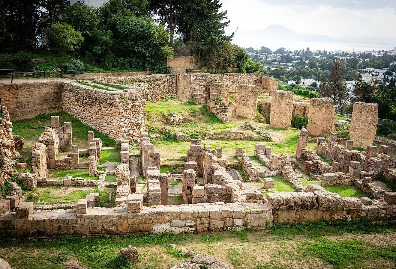 Ruins of the city of Carthage; all that is left from Rome's infamous city in Tunisia.