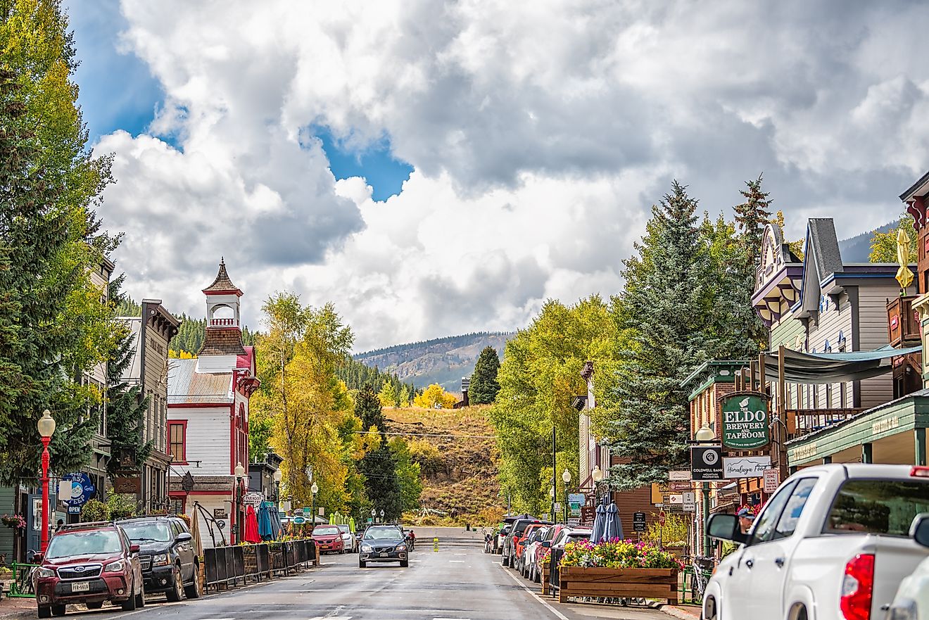 Beautiful Main Street of Crested Butte, Colorado.