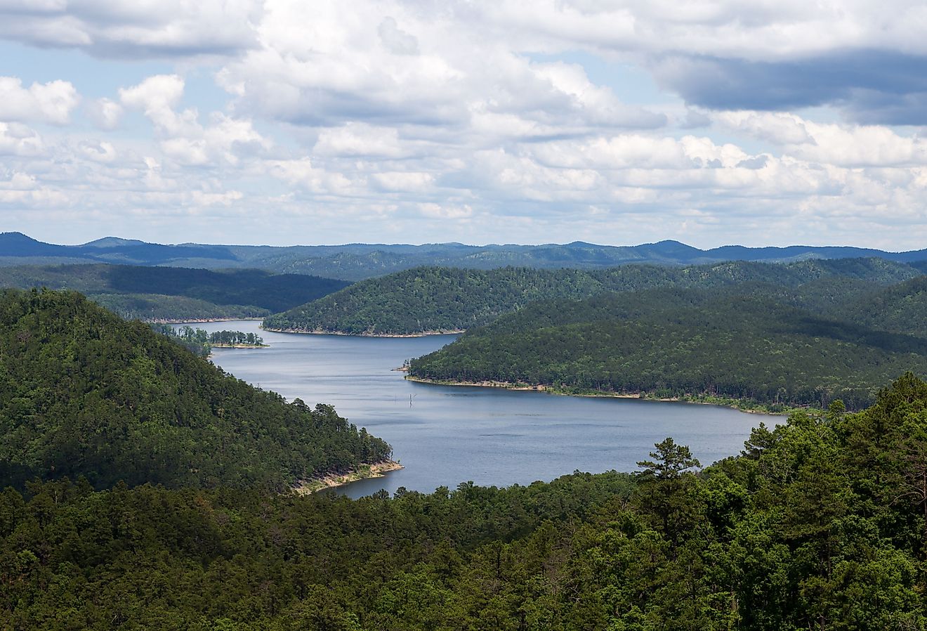 A warm afternoon at Broken Bow Lake in Oklahoma.