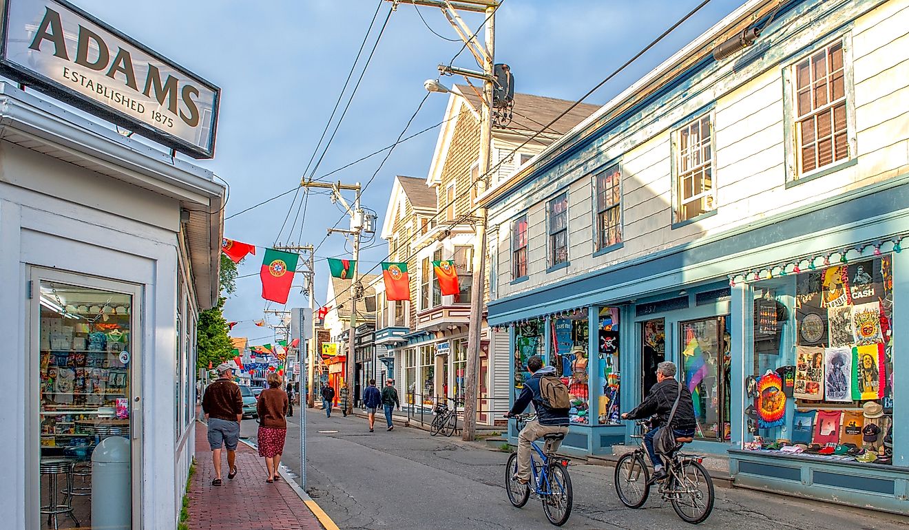 Commercial Street in Provincetown, Massachusetts. Editorial credit: Rolf_52 / Shutterstock.com.