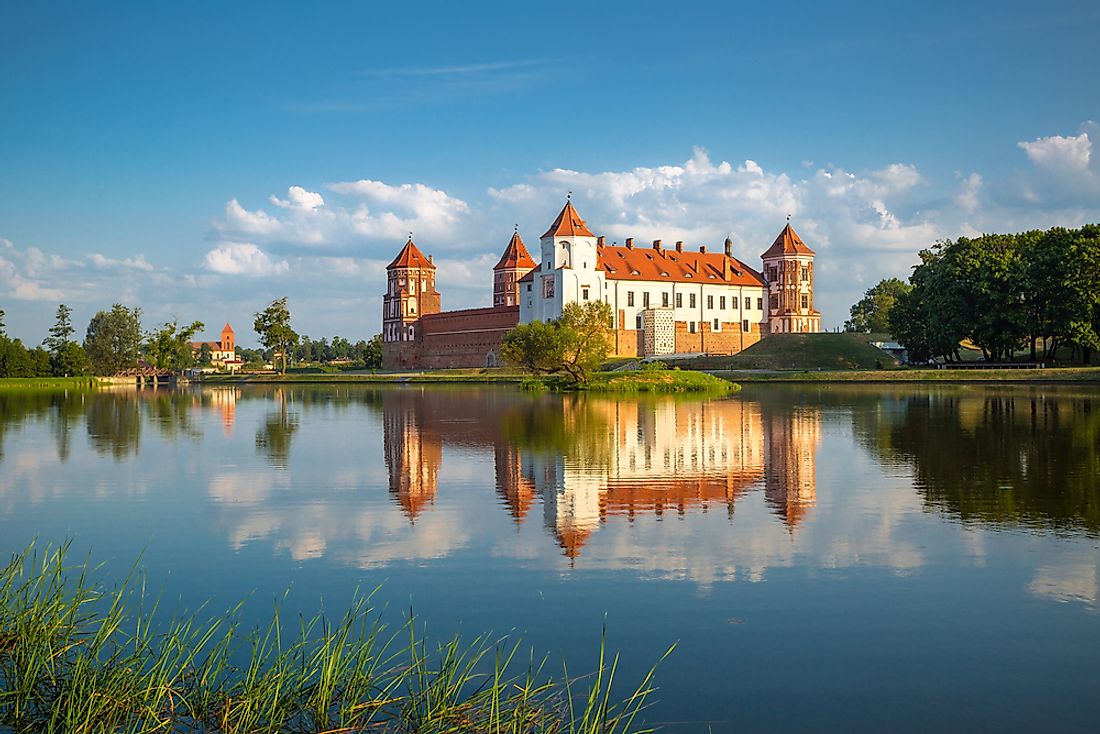 Mir medieval castle in Belarus. 