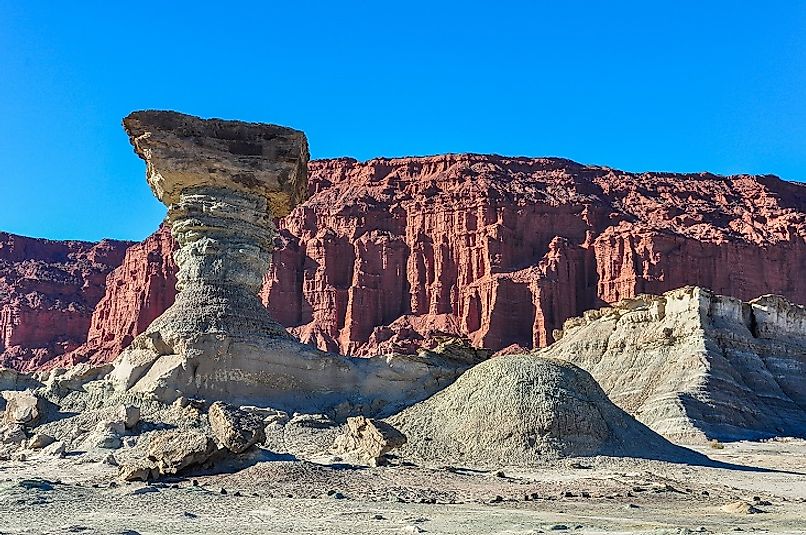 The famous "Mushroom" formation at Ischigualasto.