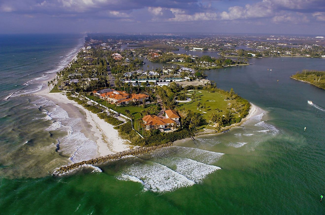 Aerial view of Naples, Florida.
