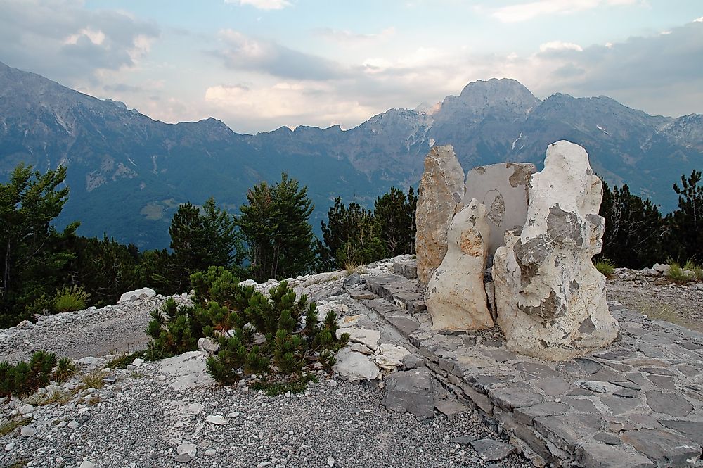 The Dinaric Alps in Albania. 