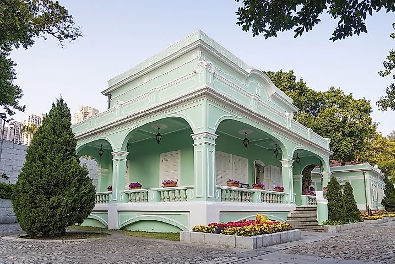 This colorful house is a remnant of the Portuguese Colonial Era in Taipa.