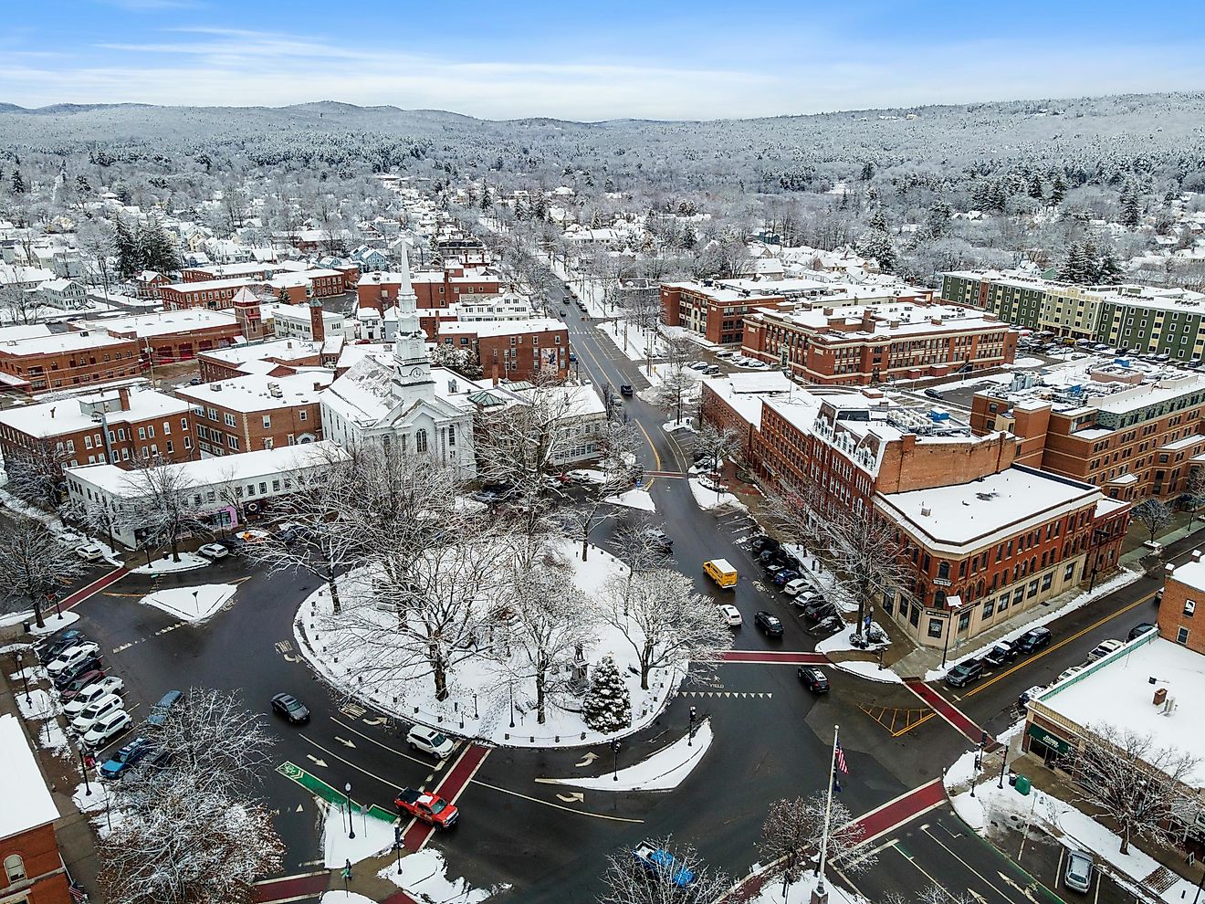 Keene, New Hampshire, in winter.