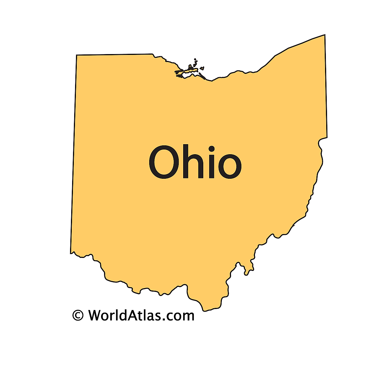Outline Map of Ohio