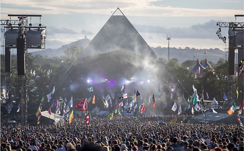 Glastonbury Music Festival in Glastonbury, United Kingdom. Editorial credit: marietta peros / Shutterstock.com