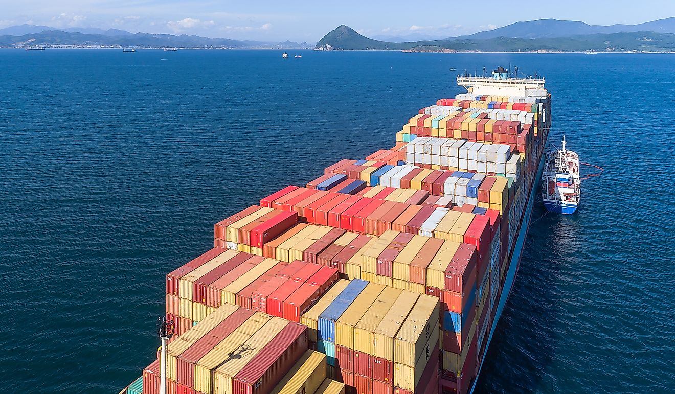 A cargo ship in Nakhodka. Russia. Editorial credit: VladSV / Shutterstock.com S M L  Size Guide.