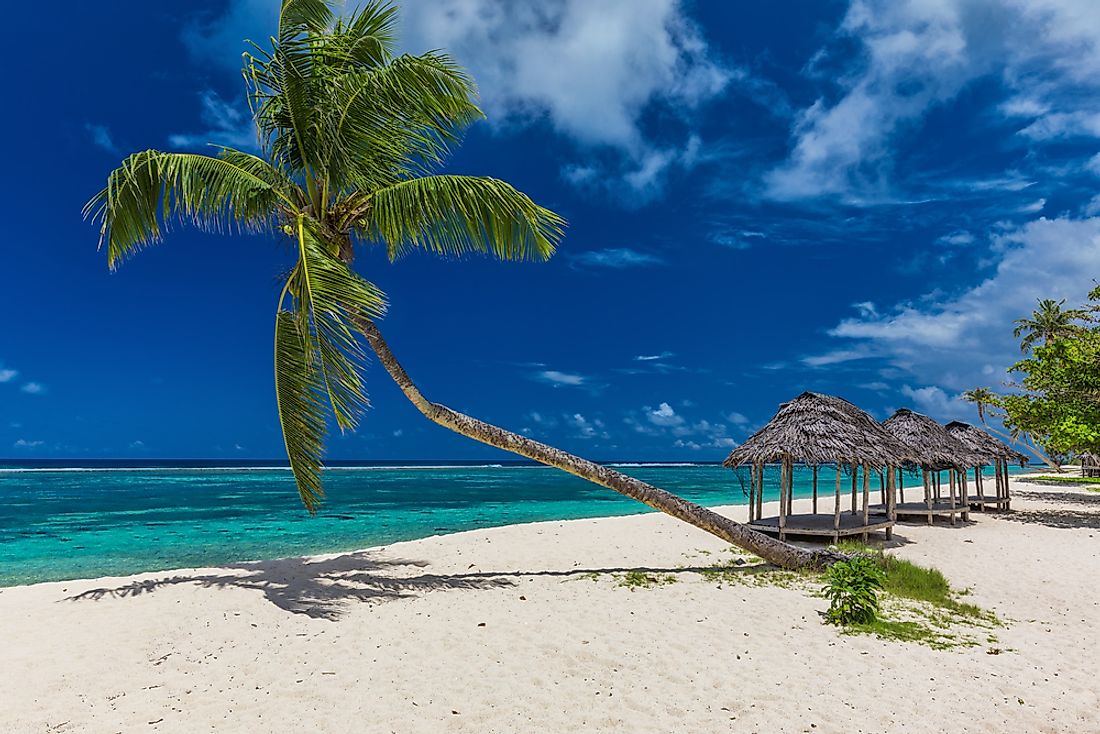 A breathtaking beach in Samoa. 