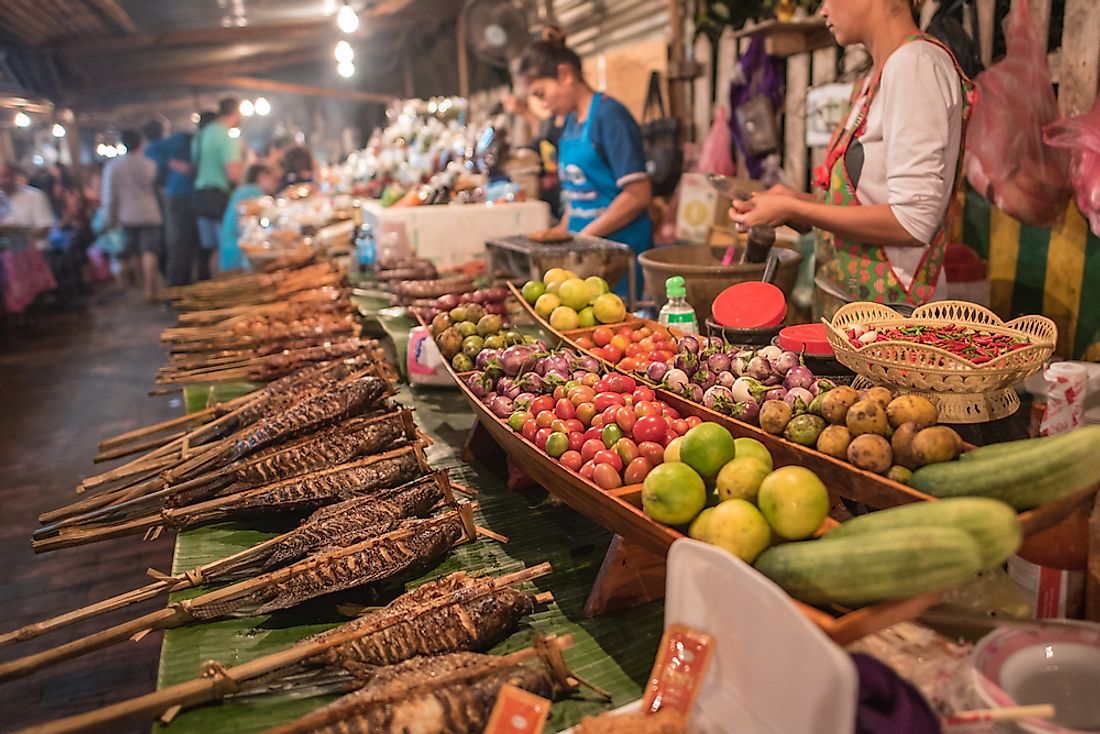 A market in Luang Prabang, Laos. 