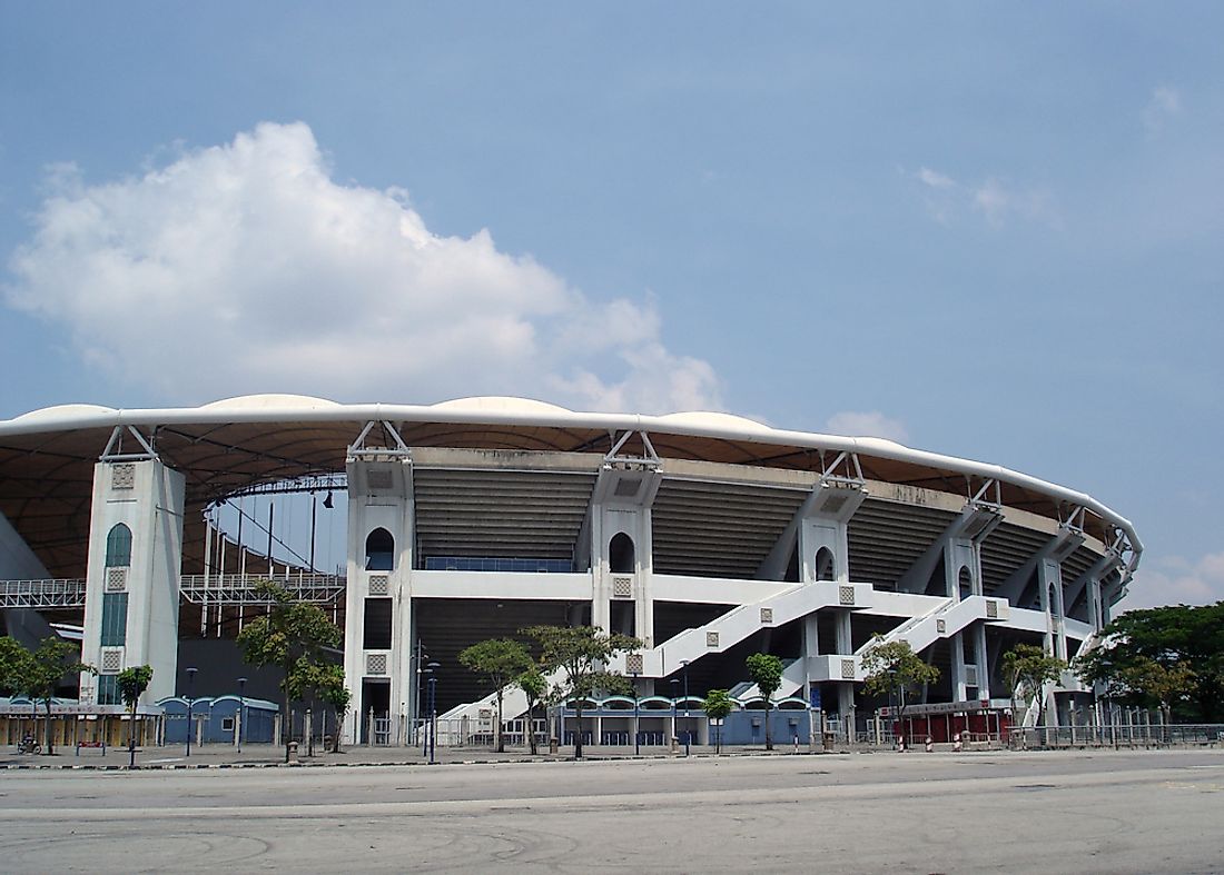The National Stadium in Kuala Lampur, Malaysia. 