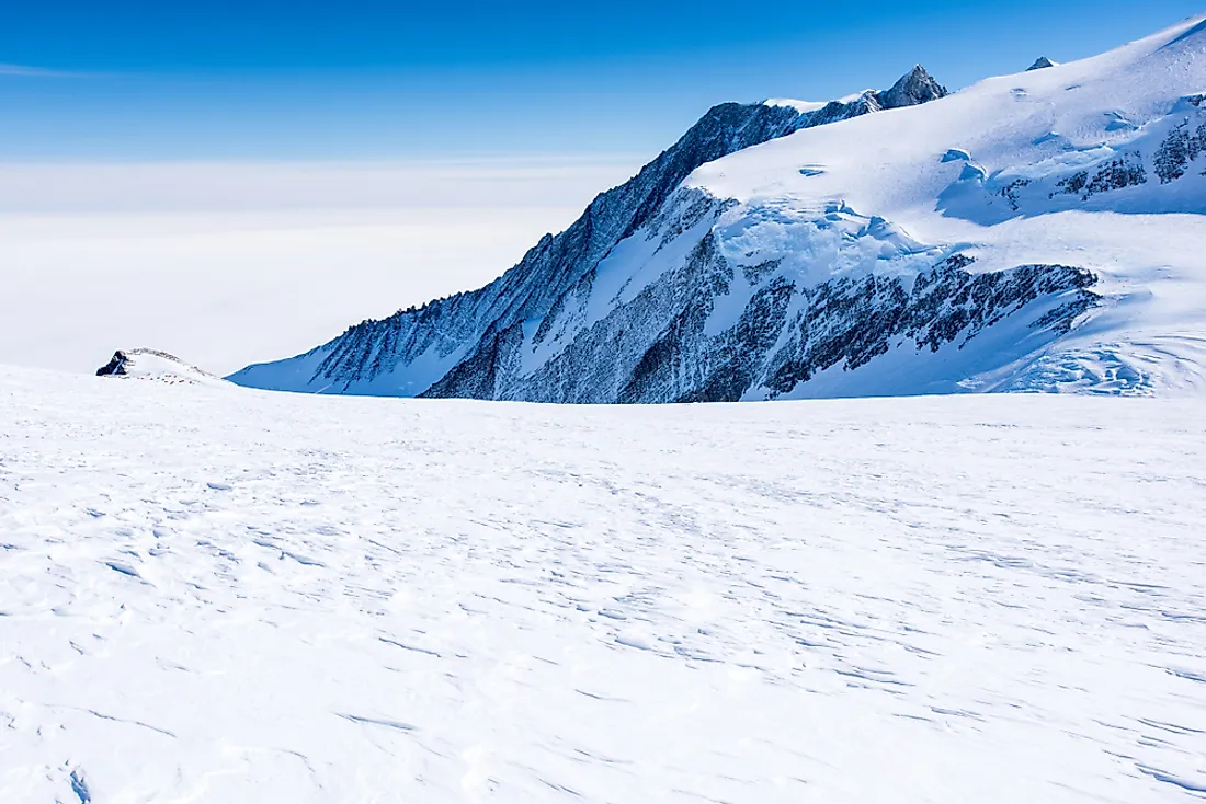 The Vinson Massif in Antarctica.