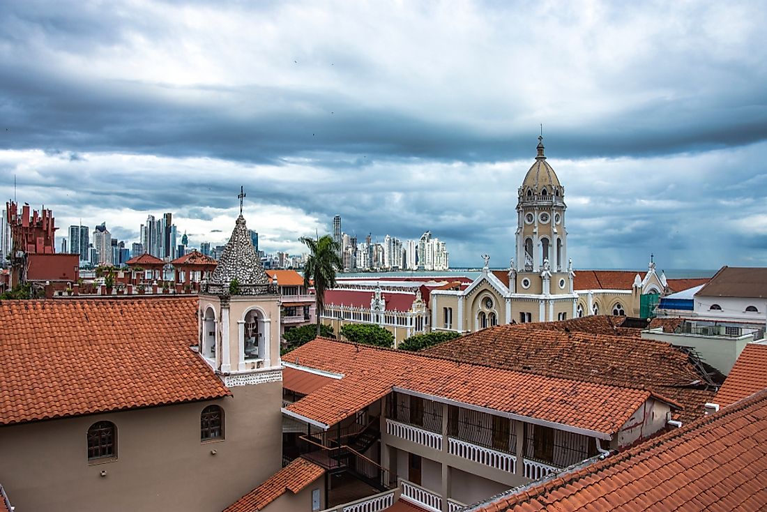 A Catholic church in Panama City, Panama. 