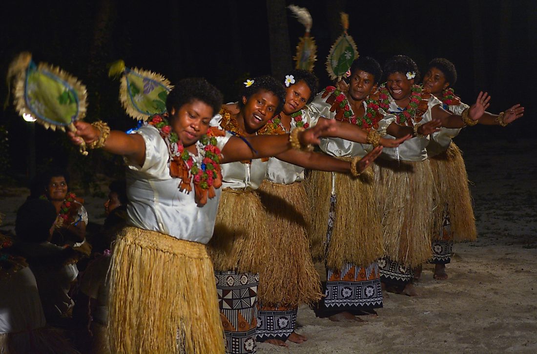 Traditional dancers from Fiji. 