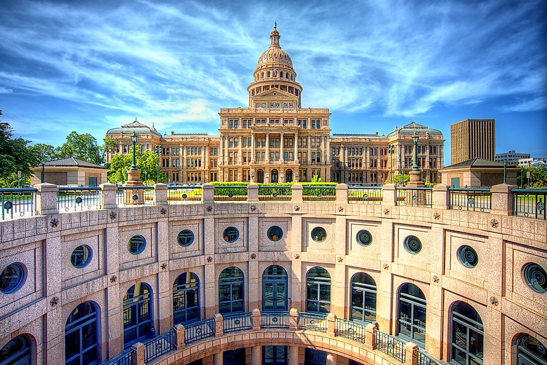 The Texas State Capitol Building in Austin, Texas. 