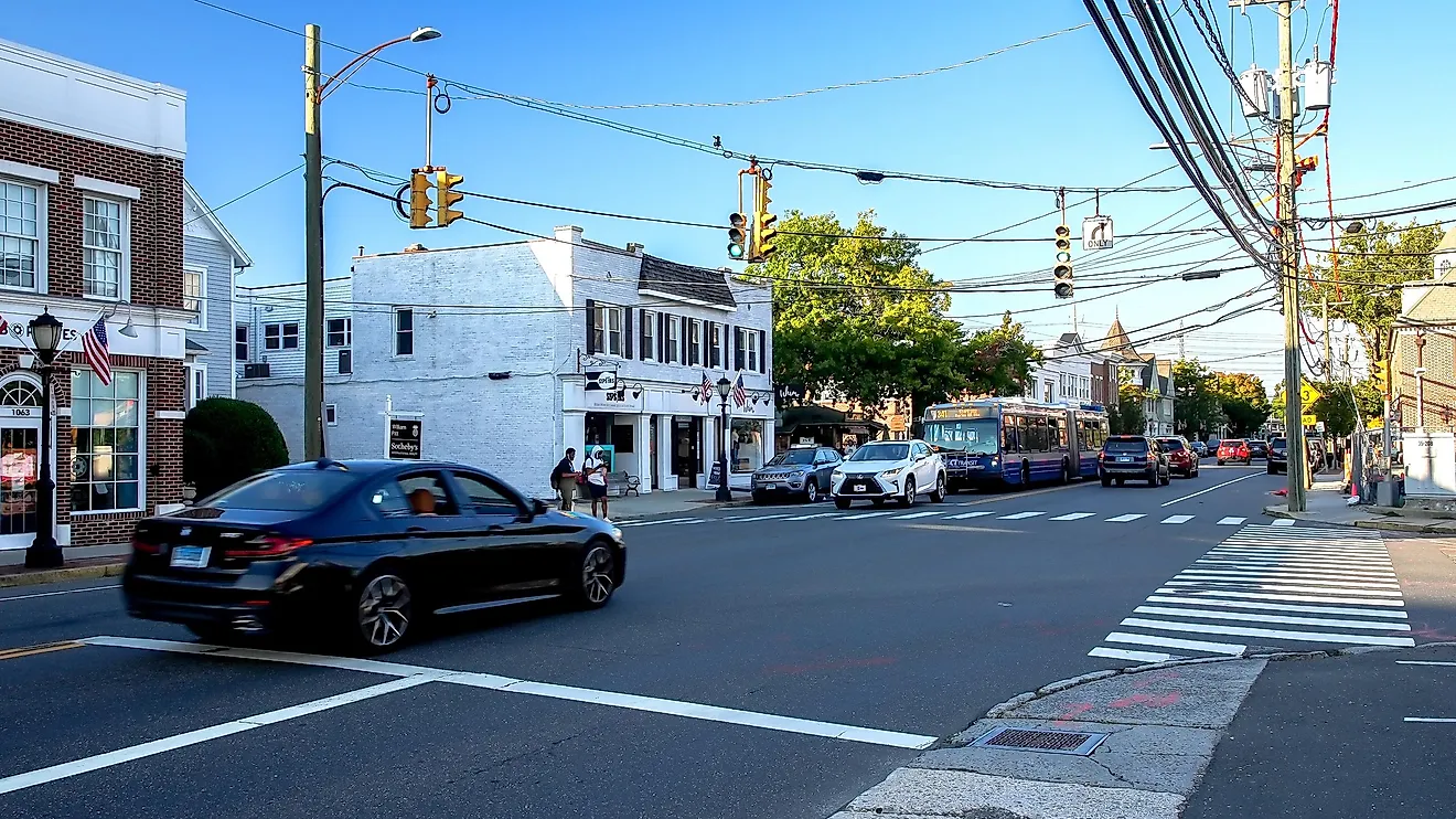 Downtown Darien, Connecticut. Image credit Miro Vrlik Photography via Shutterstock.com