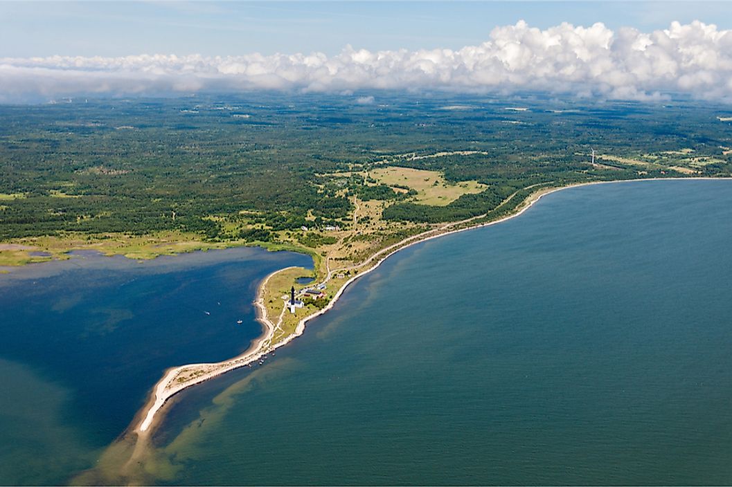 The coast of Saaremaa, the largest island of Estonia.