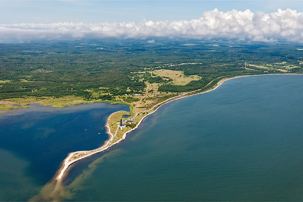 The coast of Saaremaa, the largest island of Estonia.