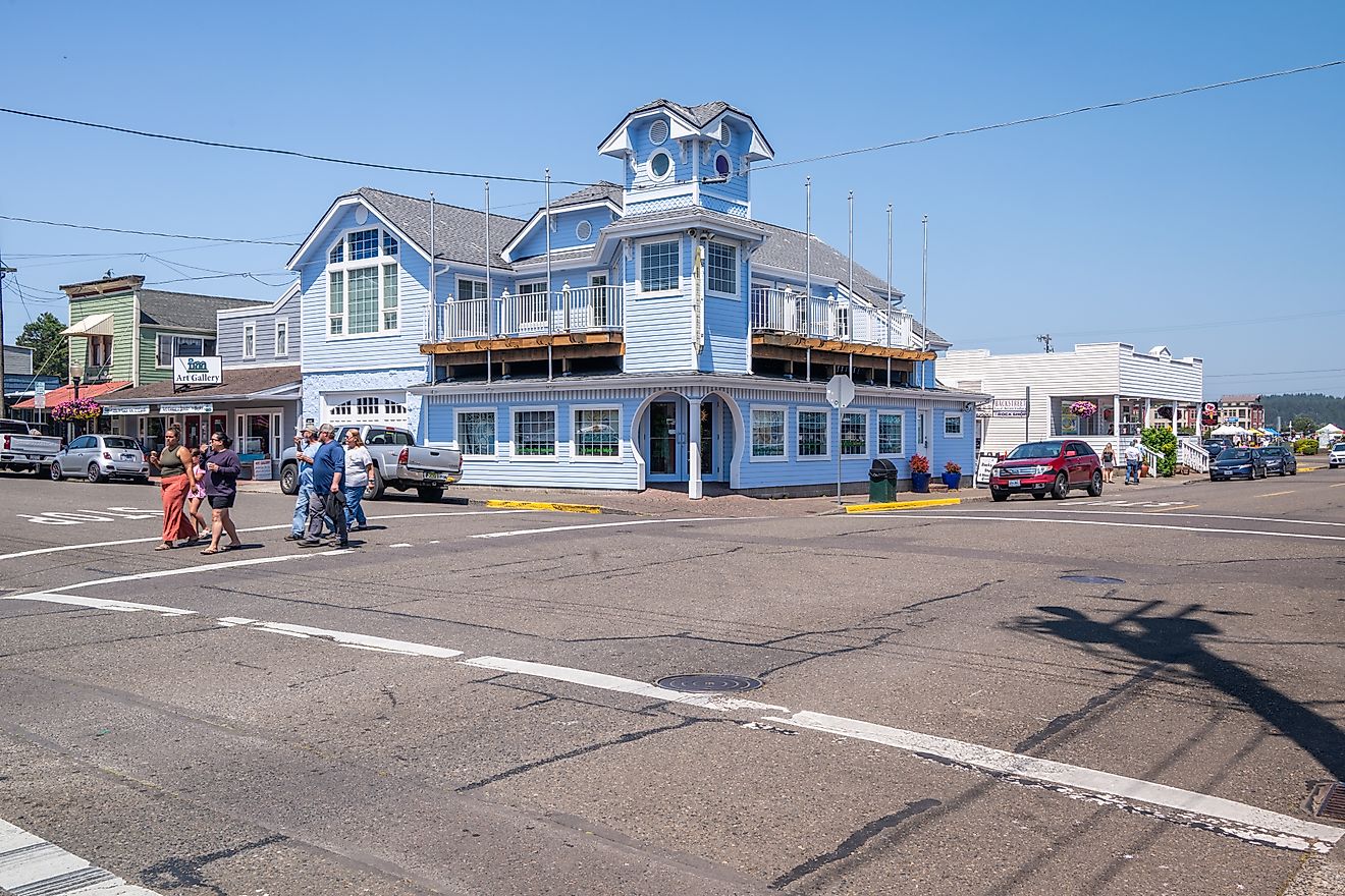 Street view in the town of Florence, Oregon. Editorial credit: Manuela Durson / Shutterstock.com