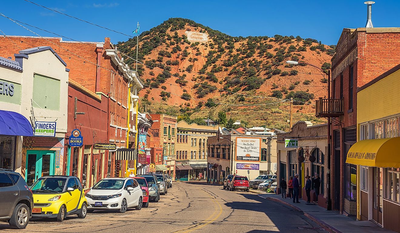Downtown Bisbee, Arizona. Editorial credit: Nick Fox / Shutterstock.com.