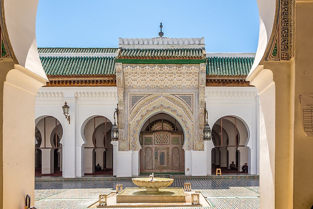 The University of al-Qarawiyyin in Fez, Morocco is one of the oldest universities and places of madrasa education.  Editorial credit: milosk50 / Shutterstock.com