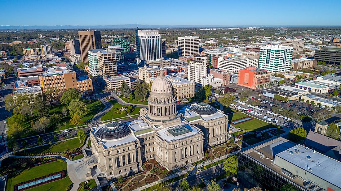 The city of Boise, Idaho. 